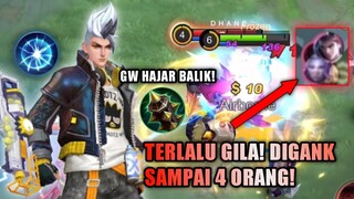 DIGANK LAWAN 4 MUSUH SEKALIGUS? GW HAJAR BALIK! MALAH MEREKA YANG PANIK! | TOP GLOBAL CLAUDE - MLBB