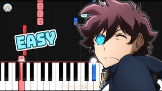 Blood Blockade Battlefront OP - "Hello, world!" - EASY Piano Tutorial & Sheet Music