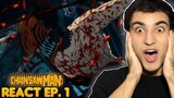EU TÔ HORRORIZADO COM ESSE ANIME!! React Chainsaw Man EP. 1