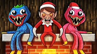 Huggy Wuggy CHRISTMAS with ELF ON THE SHELF! (Minecraft)