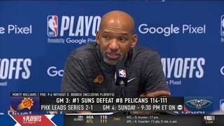 Monty Williams on fans chanting "F--k Chris Paul" late in the game: "This city is not about that."