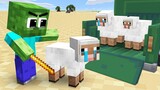 Monster School : Animals Cute and Brave Baby Zombie - Sad Story - Minecraft Animation