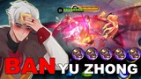 BAN YU ZHONG! | YU ZHONG 2023 BEST BUILD | MLBB
