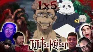 JUJUTSU KAISEN 1X5 | CURSE WOMB MUST DIE II | REACTION !!!!!!!! (SUKUNA FIGHTS MEGUMI)