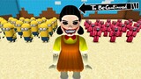SCARY DOLL.EXE in SQUID GAME - minecraft Minions escape TOM and JERRY gameplay Funny SPONGEBOB