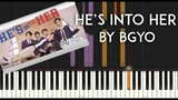 He's Into Her by BGYO synthesia piano tutorial (He's Into Her OST) with free sheet music