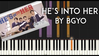 He's Into Her by BGYO synthesia piano tutorial (He's Into Her OST) with free sheet music