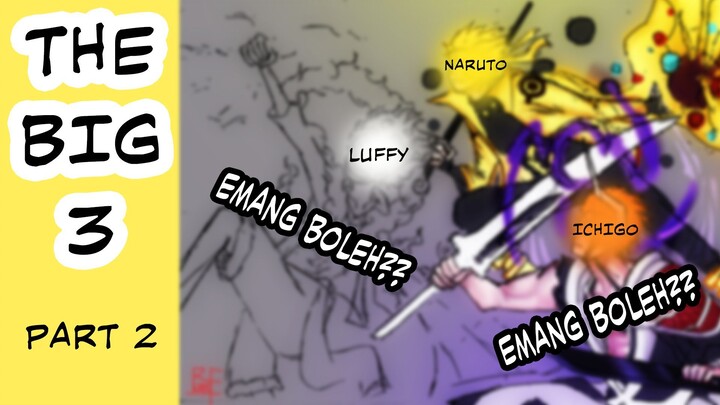 Emang boleh se crossover ini? Big 3, Luffy x Naruto x Ichigo part2 - jumpforce coloring timelapse