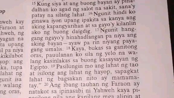 Pang Araw Araw na Talata.               Exodus 9:13-21
