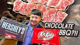 CHOCOLATE BBQ! Hershey Park FOOD TOUR & GIANT RIB BBQ in Koreatown