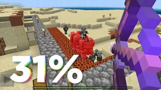 Minecraft: Pocket Edition - Essa é a forma mais fácil de matar os pillagers | Gameplay Survival 31%