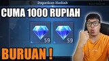 MUNCUL LAGI !! 1000 RUPIAH DAPET 59 DIAMOND BURUAN SEBELUM HABIS ! EVENT WEB FLASH SALE