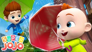 Fun in the Rain | Weather Song | @Super JoJo - Nursery Rhymes & Kids Songs | Playtime with Friends