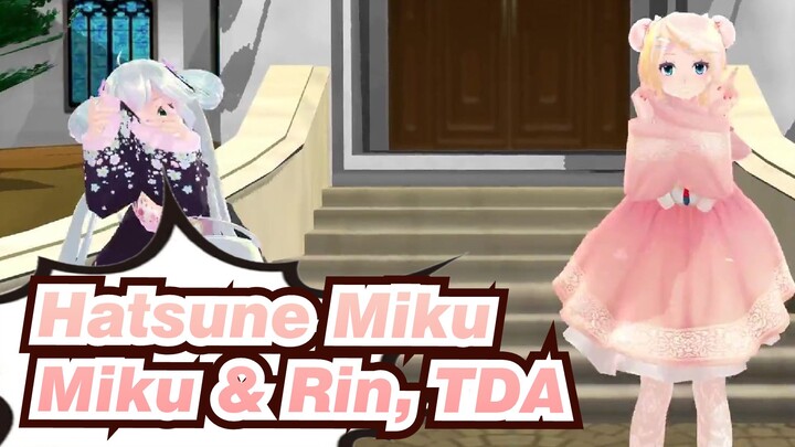 [Hatsune Miku/MMD] Miku & Rin, TDA - Ketukan Cinta di Pangkuan