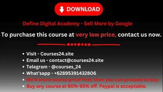 Define Digital Academy - Sell More by Google