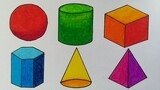 Menggambar bentuk geometri 3 dimensi || Belajar menggambar bentuk geometri