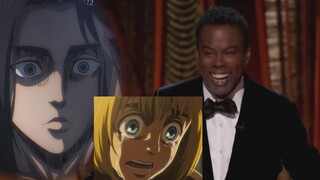 Eren manipulates Chris Rock to make fun of Armin