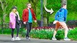 FUNNY Fart Prank in Central Park! Feathering My Farts!