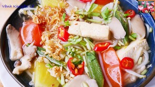 Bí quyết này sẽ có CANH CHUA CHAY thơm ngon ngọt Nước, Món ngon Sau Tết Vegan sour soup, Vanh Khuyen