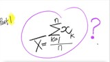 prob stat: x̄=∑xk where k=1,2,3,...,n?