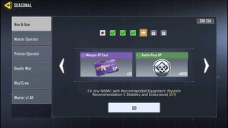 Fit any MSMC with Recommended Equipment (System Recommendation 1, Stability And Endurance)