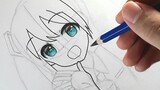 Cara menggambar hatsune miku | how to draw anime
