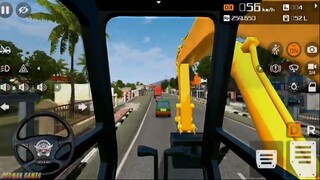 Bus Simulator Indonesia- Lái máy xúc trong BUSSID MOD - Gameplay trên Android