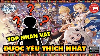 Genshin Impact ||  NGỠ NGÀNG với BXH - TOP NHÂN VẬT ĐƯỢC YÊU THÍCH NHẤT!  || Thư Viện Game