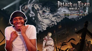 Attack On Titan Season 4 Trailer Reaction! - All Openings 1-6 Reaction! - Anime Op Reaction!