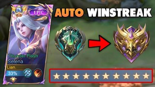 BEST WAY TO RANK UP FAST USING BUFF SELENA THIS NEW SEASON!! ( 100% WINSTREAK )