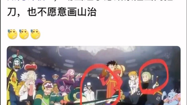 Is it intentional or accidental that the animation team of One Piece didn't draw Sanji?