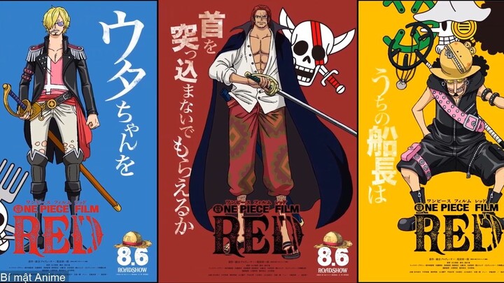 One Piece Film Red Characters Designs & Posters