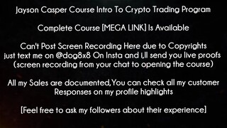 Jayson Casper Course Intro To Crypto Trading Program download