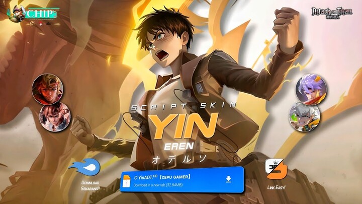Script Skin Yin Eren Attack On Titan No Password | Full Effect Voice Update | Patch Terbaru