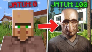 SETIAP AKU JATUH PARKOUR, SEMAKIN REALISTIC MINECRAFT GW!