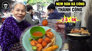 Bất ngờ với đồ ăn vặt toàn món ngon của bà lão còng vỉa hè chợ Thành Công #Hanoifood
