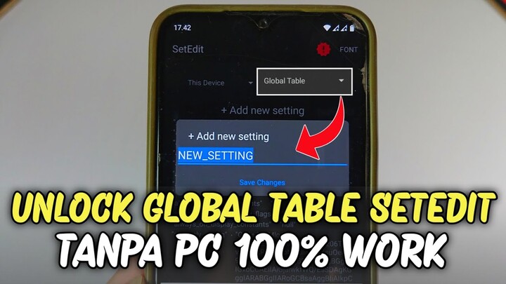 Cara Unlock Global Table Set Edit Tanpa PC