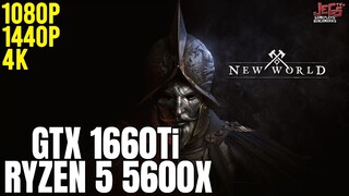 New World | Ryzen 5 5600x + GTX 1660 Ti | 1080p, 1440p, 4K benchmarks!