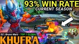 93% Win Rate Khufra Top 1 Global Gameplay by D2 | Bruno Mars | • MLBB