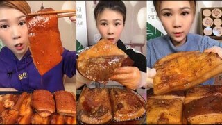 【Chinese food😍24】รวมคลิปคนจีนกินหมูสามชั้น🐷Chinese eat fat pork