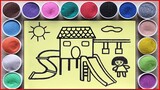[DIY|Hội họa] Tranh cát cho bé phân biệt màu sắc