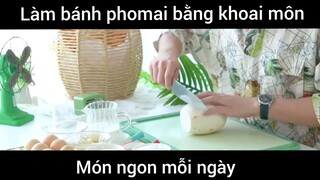 Làm bánh phomai khoai môn