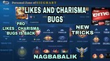 Likes And Charisma Bugs is Back | New Tricks Barats Patchs Mobile Legends