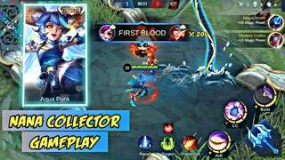 Nana Collector Skin Gameplay || Nana New Skin Aqua Pura Gameplay and skin Effects Mobile Legends