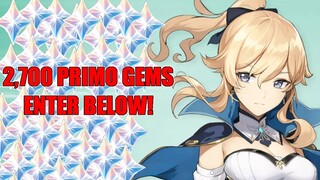 2,700 Primogems for free! - Genshin Impact