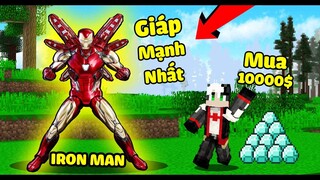 CHẾ TẠO THÀNH CÔNG BỘ GIÁP MẠNH NHẤT CỦA IRON MAN TRONG MINECRAFT*REDHOOD SỞ HỮU BỘ GIÁP NGƯỜI SẮT