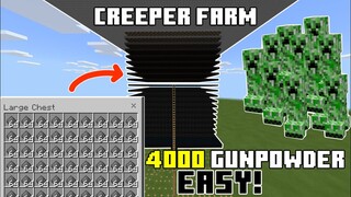 I make Efficient Creeper Farm in Minecraft Bedrock 1.18 Unlimited Gunpowder Farm