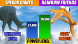 Trevor Giants and Rainbow Friends Power Comparison | SPORE