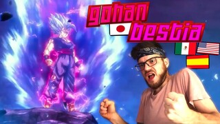 REACCION BESTIA con el DOBLAJE de DRAGON BALL SUPER HERO y los GRITOS de GOHAN