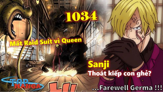 [One Piece 1034]. Mất oan uổng Raid Suit vì Queen, Chừng nào Sanji thoát kiếp con ghẻ?